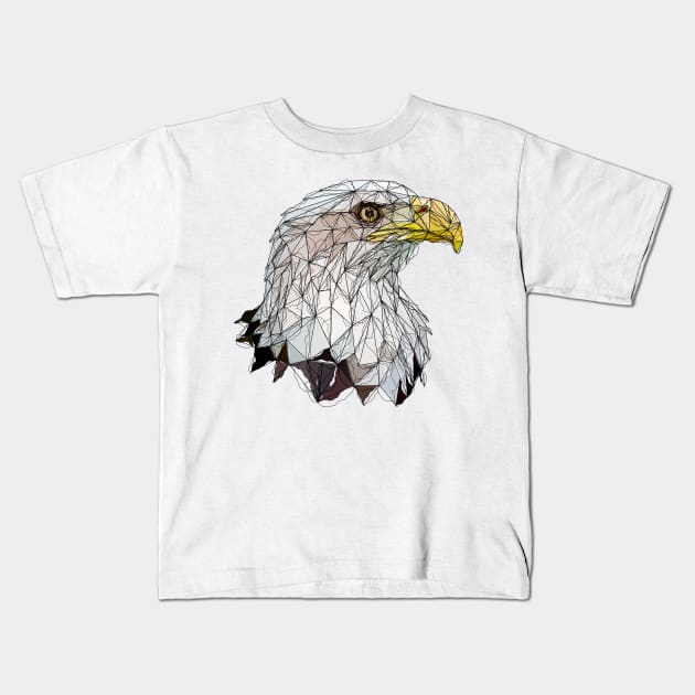 Bald eagle Kids T-Shirt by Edwardmhz